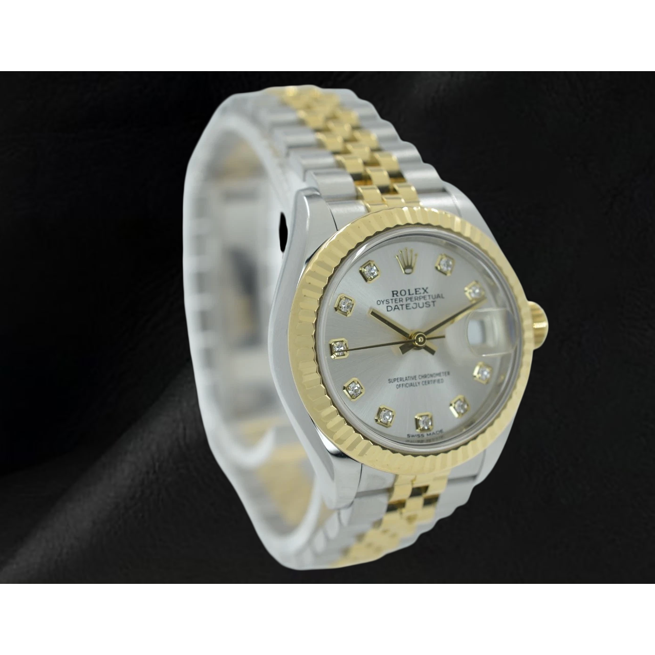 Rolex Lady Datejust 28mm 279173 Silver Diamond Dial Watch Two Tone