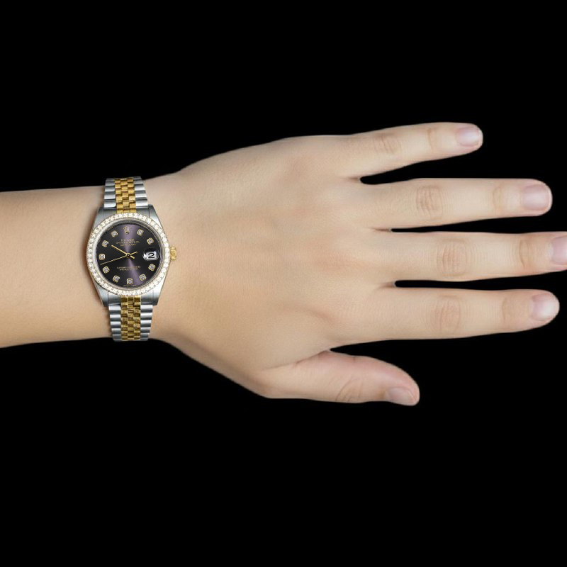 Rolex Lady Datejust 31mm Rhodium Diamond Two Tone Watch