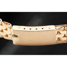 Rolex Lady Datejust Pink Mother Of Pearl String Diamond Dial Yellow Gold Watch