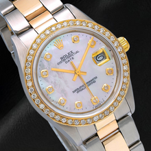 Rolex Lady Datejust White Mother of Pearl Diamond Dial 31 mm Two Tone Oyster Bracelet Watch