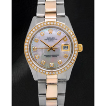 Rolex Lady Datejust White Mother of Pearl Diamond Dial 31 mm Two Tone Oyster Bracelet Watch