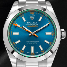 Rolex Milgauss 40mm 116400GV Blue Luminos Dial Stainless Steel Oyster Bracelet Watch
