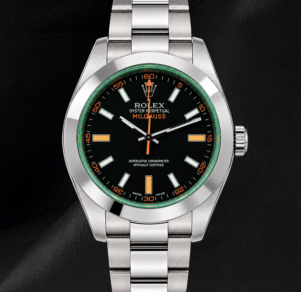 Rolex Milgauss 40mm 116400V Black Dial  Stainless Steel Watch