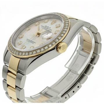 South Sea Pearl Rolex -ct Two Tone Gold – side view