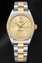 Rolex Oyster Perpetual 14233 34mm Champagne Stick Dial Two Tone Watch