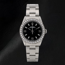 Rolex Oyster Perpetual 77080 31mm Black Arabic Dial Stainless Steel Watch