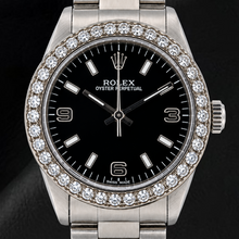 Rolex Oyster Perpetual 77080 31mm Black Arabic Dial Stainless Steel Watch
