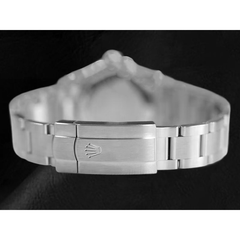 Rolex Oyster Perpetual Coral Red Luminous Dial Steel Watch