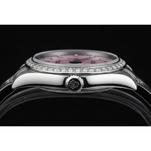 Rolex Oyster Perpetual Iced Bezel Stainless Steel Ladies Watch