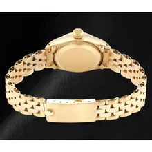 Rolex Oyster Prepetual Silver Stick Dial 24 mm Yellow Gold Ladies Watch