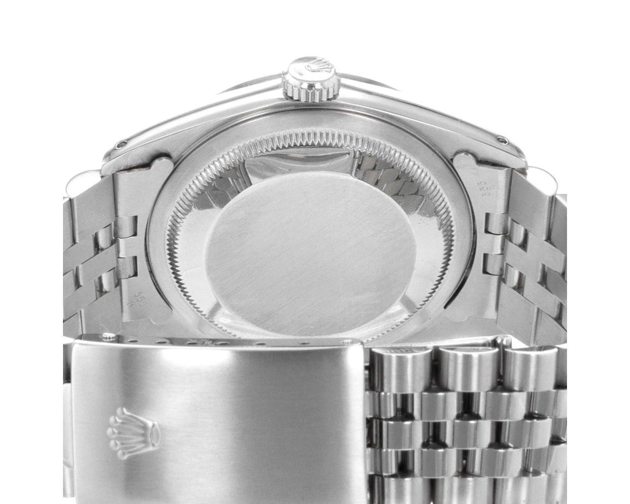 Rolex Pink Roman Dial Datejust Rolex Watch Fluted Bezel Ss Jubilee QUICK SET