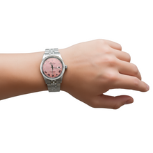 Rolex Pink Roman Dial Datejust Rolex Watch Fluted Bezel Ss Jubilee QUICK SET