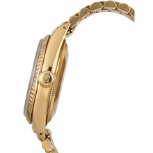 Rolex President Stick Dial Fluted Bezel Yellow Gold Lady Watch