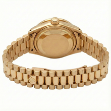 Rolex President Style Mother Of Pearl Natural Earth Mined Diamond Dial Watch Gold Bezel