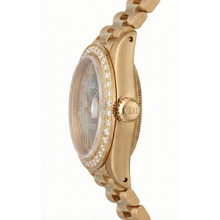 Rolex Presidential Style Lady Watch yg Mop Roman Dial Diamond Bezel