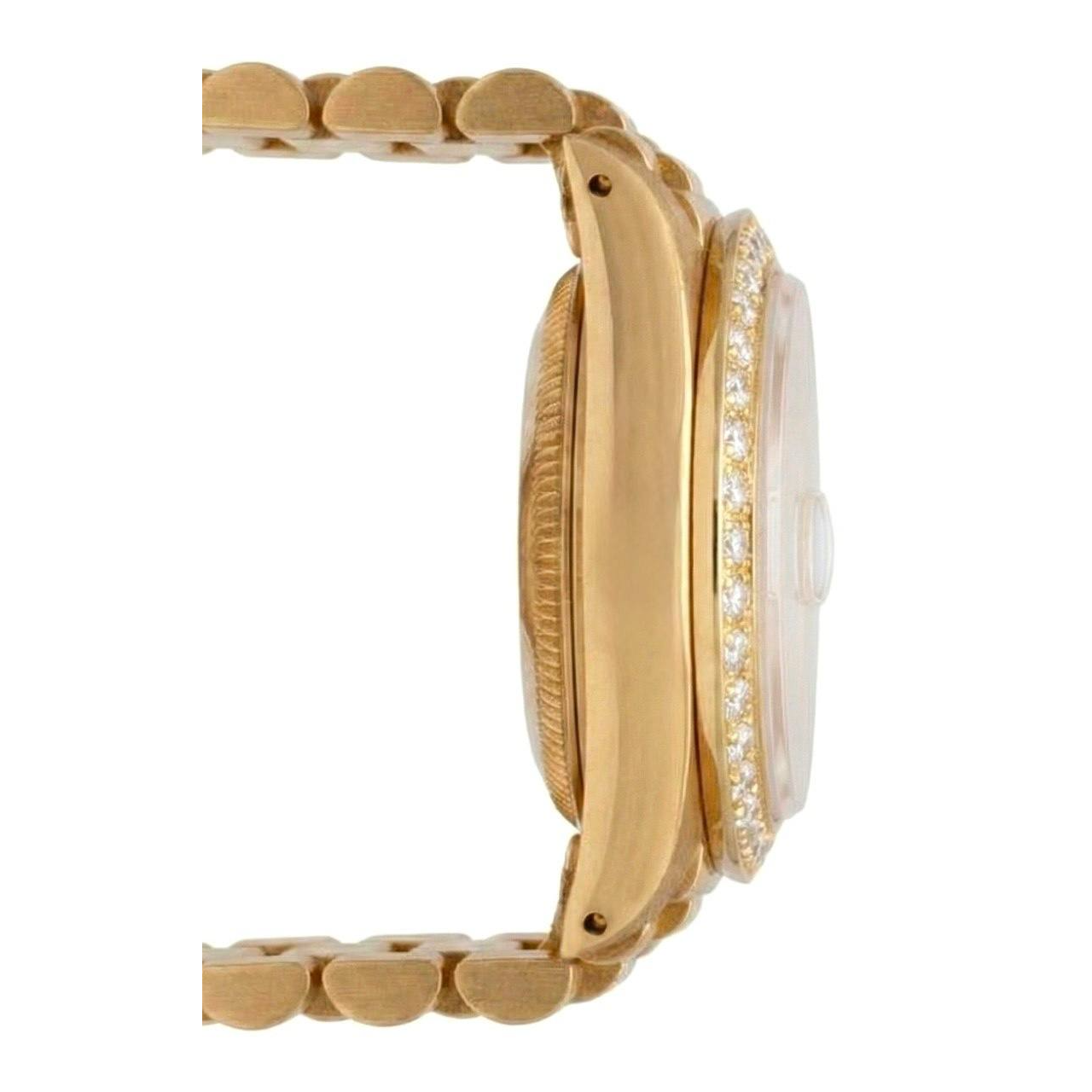 Rolex Presidential Style Watch Black Natural Earth Mined Diamond Dial Bezelyg Datejust