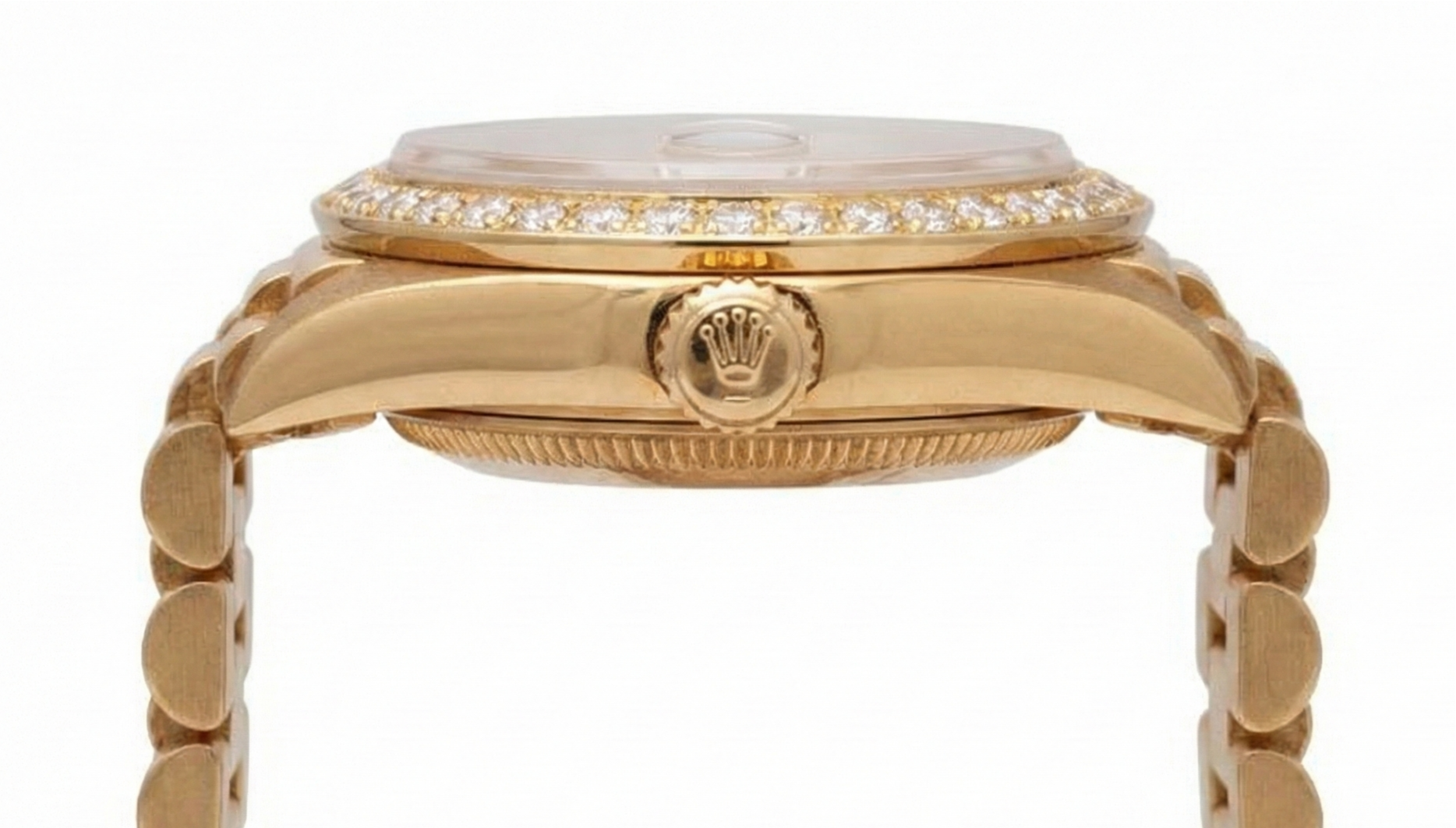 Rolex Presidential Style Watch Black Natural Earth Mined Diamond Dial Bezelyg Datejust