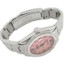 Roman Dial Diamond Bezel Oyster Bracelet Men Watch