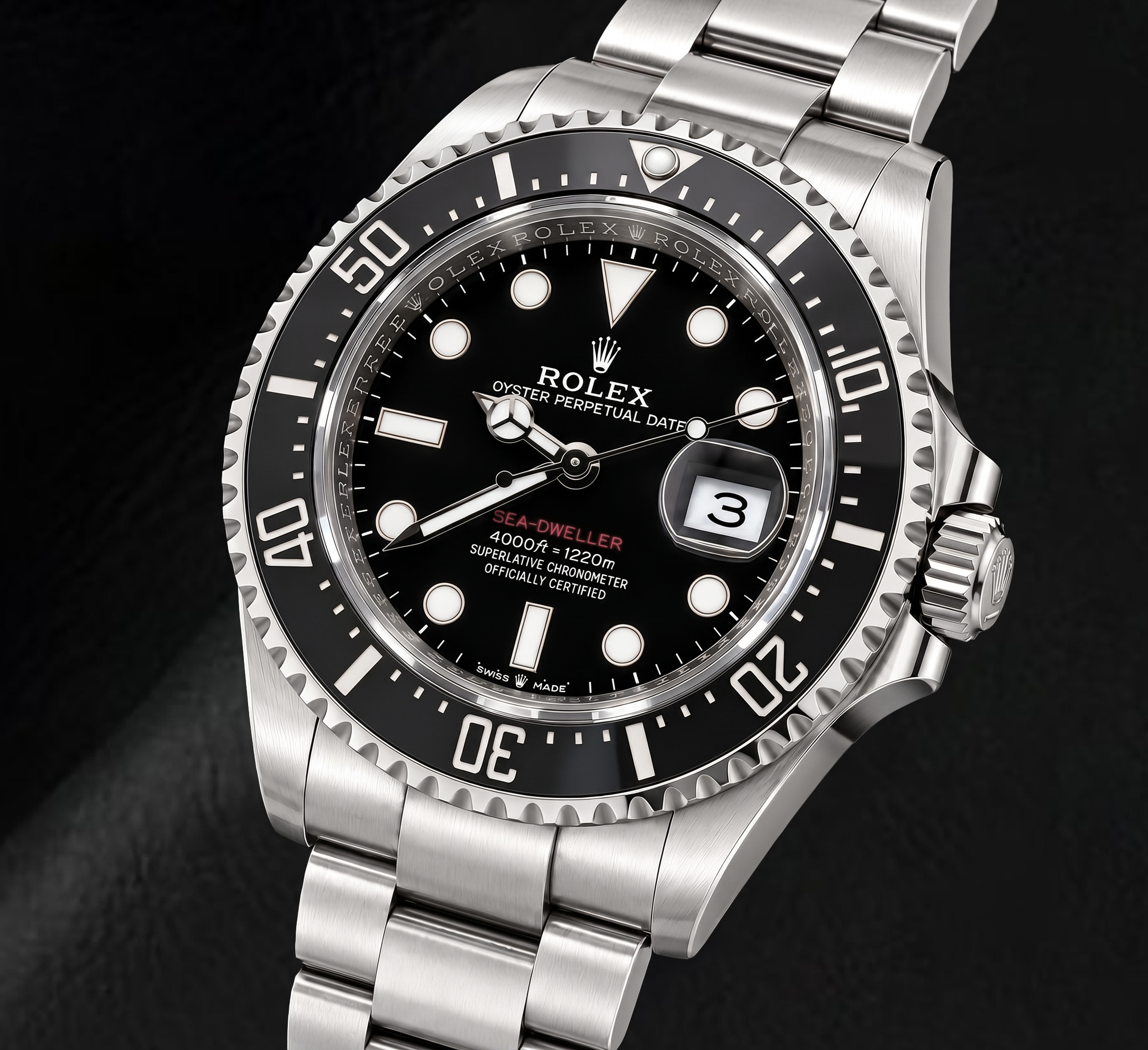 Rolex Sea-Dweller 126600 43mm Black Luminous Dial Stainless Steel Watch