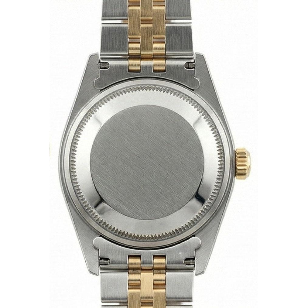 Rolex Silver Natural Earth Mined Diamond Dial Datejust Women Watch Two Tone Bracelet