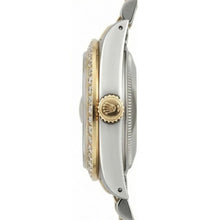 Rolex Silver Natural Earth Mined Diamond Dial Datejust Women Watch Two Tone Bracelet