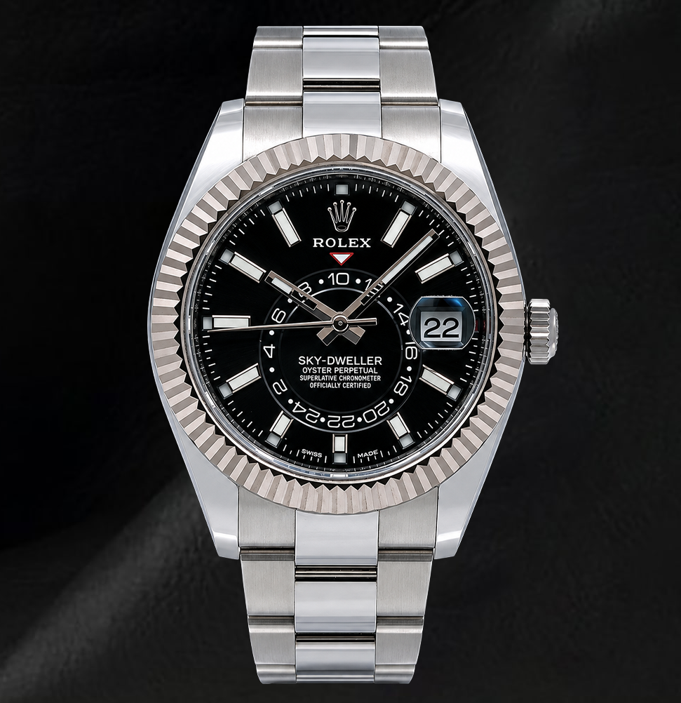 Rolex Sky Dweller 326934 Black Dial 42mm Stainless Steel Oyster Bracelet Watch