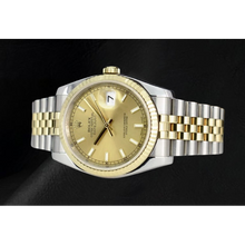 Rolex Stick Dial Datejust Men Watch Ss & Gold Jubilee Bracelet QUICK SET