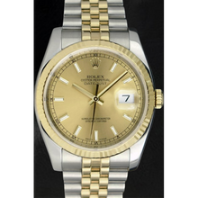 Rolex Stick Dial Datejust Men Watch Ss & Gold Jubilee Bracelet QUICK SET