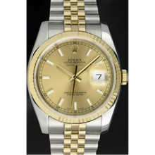 Rolex Stick Dial Datejust Men Watch Ss & Gold Jubilee Bracelet QUICK SET