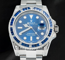 Rolex Submariner 116610LN Date 40mm Diamond With Blue Sapphire Bezel Stainless Steel Watch