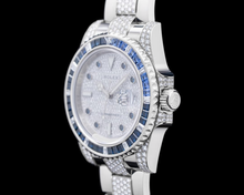 Rolex Submariner Date 116610 40mm Diamond Dial With Blue Sapphire Watch Stainless Steel Oyster Bracelet