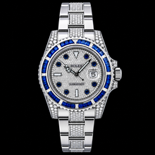 Rolex Submariner Date 116610 40mm Diamond Dial With Blue Sapphire Watch Stainless Steel Oyster Bracelet