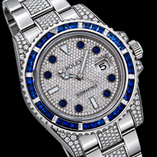 Rolex Submariner Date 116610 40mm Diamond Dial With Blue Sapphire Watch Stainless Steel Oyster Bracelet