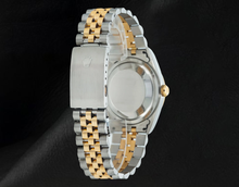 Rolex Turquoise Diamond Dial 16013 Datejust 36mm Fluted Bezel Watch Two Tone