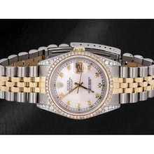 Rolex Two Tone Jubilee Bracelet Watch 36 Mm Dj White Diamond Dial Bezel