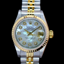 Rolex White Diamond Dial Datejust Lady Watch Ss & Yellow Gold