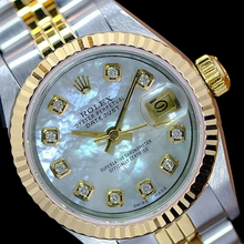 Rolex White Diamond Dial Datejust Lady Watch Ss & Yellow Gold