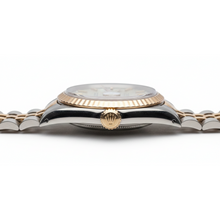 Rolex White Stick Dial Very Fine Ladies Yellow Gold Watch Jubilee