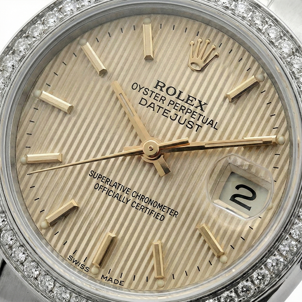 Rolex Women Datejust Watch Ss Jubilee Champange Stick Dial Rolex