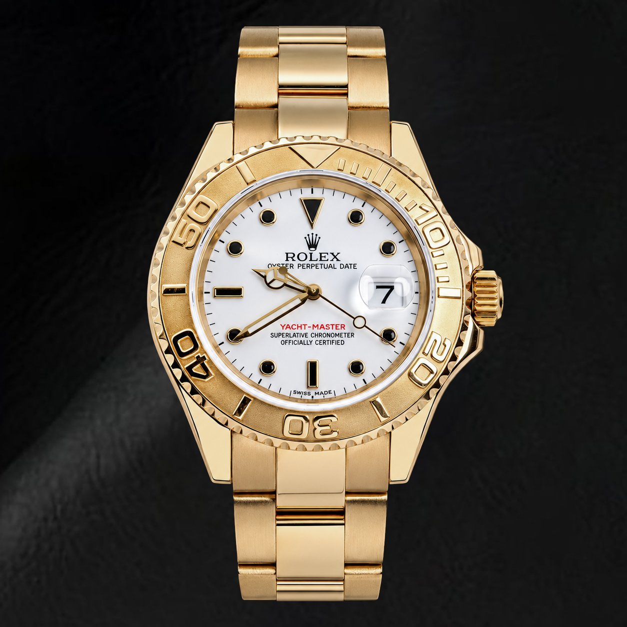 Rolex Yacht-Master 16628 40mm White Dial Yellow Gold Watch