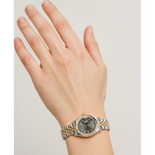 Rolex Year 2001 Datejust Gray Natural Earth Mined Diamond Dial 26 mm Two Tone Ladies Watch P1