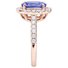 Rose Gold 14K 15.40 Carats Tanzanite With Natural Earth Mined Diamonds Ring New