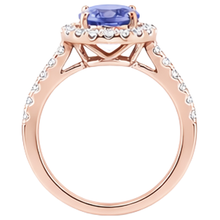 Rose Gold 14K 15.40 Carats Tanzanite With Natural Earth Mined Diamonds Ring New