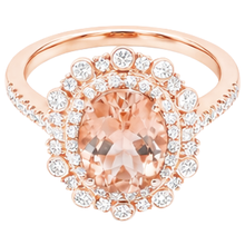 Rose Gold 14K 18 Ct Morganite With Natural Earth Mined Diamonds Wedding Ring New