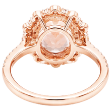 Rose Gold 14K 18 Ct Morganite With Natural Earth Mined Diamonds Wedding Ring New