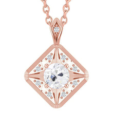 Rose Gold 14K Real Diamond Pendant Jewelry Round Old Miner 2.50 Carats