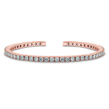 Rose Gold 14K Round Cut 7.80 Carats Genuine Diamonds Tennis Bracelet