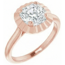 Rose Gold 4 Carat Cushion Natural Earth Mined DIAMOND ( NOT LAB GROWN ) Ring