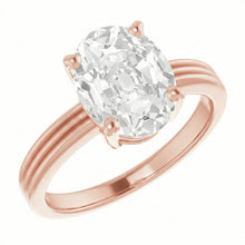 Rose Gold 6 Carat Old Miner Natural Earth Mined Diamond Ring