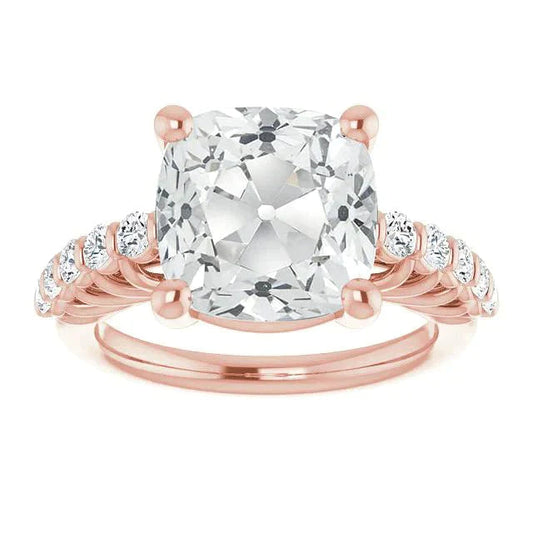 Rose Gold 7 Carat Genuine Diamond Ring